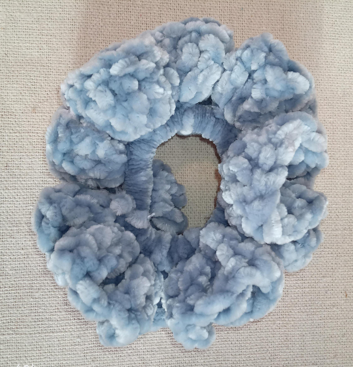Soft Gray Velvet Scrunches